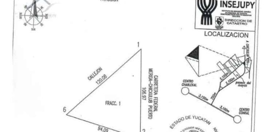 Terreno Chicxulub Puerto 4813m2 Mérida-Yuc.